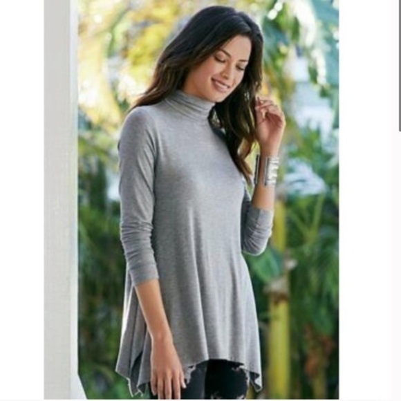 Soft Surroundings Timely Turtleneck Tunic in Grey - Picture 2 of 10